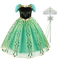 thumbnail image 3 of Disfraz de Elsa y Anna de Frozen para Halloween de Disney para niñas, vestido de princesa para fiesta de cumpleaños, ropa para niños para fiesta de carnaval, 3 of 4