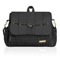 thumbnail image 1 of Hannah & Sophia Belle Convertible Diaper Backpack & Messenger Bag, Black Orchid, 1 of 12