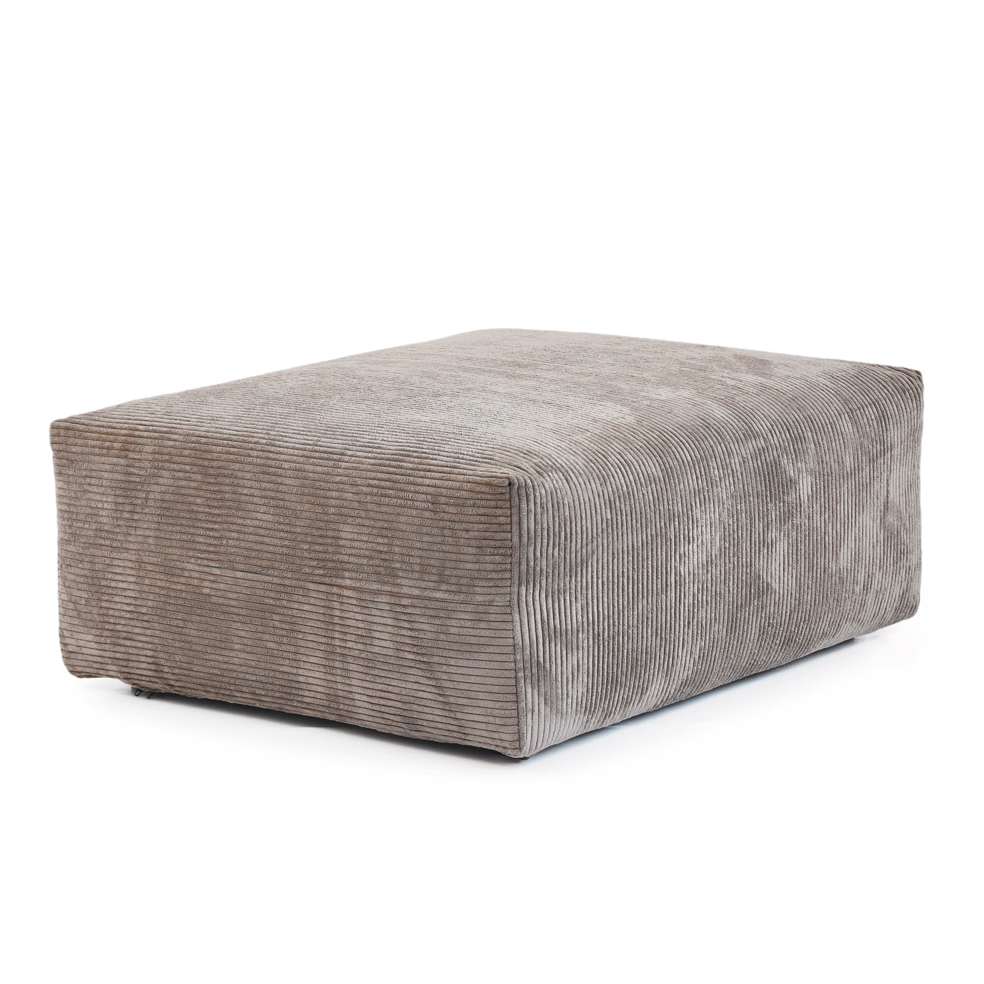 Magic Home Convertible Sectional Sofa Modular Couch, L-Shaped Sofa Modern Corduroy Sofa Ottoman for Living Room, Apartment and Small Space, Brown