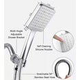 thumbnail image 2 of High Pressure Shower Head with Handheld, 6 Spray Modes / Settings Detachable Shower Head with Stretchable 59" 304 Stainless Steel Hose and Multi Angle Adjustable Shower Bracket, 2 of 5