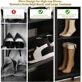 thumbnail image 6 of Garvee Rattan Shoe Storage Cabinet with Doors and 3 Flip Drawers, Freestanding Organizer with Adjustable Shelves for Entryway, Narrow Shoe Rack Cabinet for Hallway, Easy Assembly, Black, 6 of 10