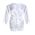 thumbnail image 4 of Peignoir Kimono en Satin pour Femme, Demoiselle d'Honneur, en Dentelle Soyeuse, Robe de Nuit, 4 of 5