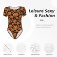 thumbnail image 4 of Balery Halloween Pumpkins Body de cuello redondo de manga corta para mujer Tops de manga corta Tops básicos-Small, 4 of 7