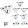 thumbnail image 1 of Ruedas para muebles pequeños de 8 piezas Ruedas direccionales Mini ruedas para muebles Ruedas laterales para muebles con tornillos, 1 of 5