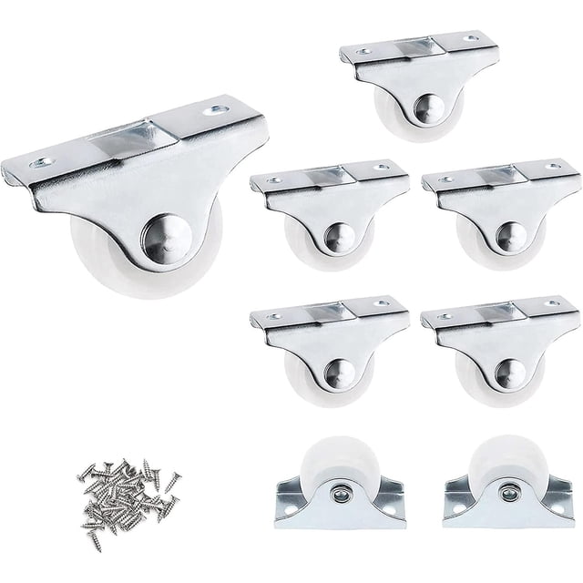 Ruedas para muebles pequeños de 8 piezas Ruedas direccionales Mini ruedas para muebles Ruedas laterales para muebles con tornillos