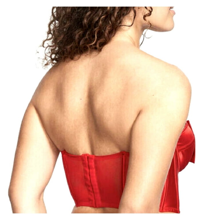 Victoria's Secret DREAM ANGELS Cupped Bow Bra Top Bustier V-String Thong Red