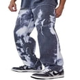thumbnail image 1 of MesaSe Men‘s Cargo Baggy Jeans Hip Hop Straight Leg Denim Pants with Pockets, 1 of 6