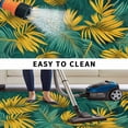 thumbnail image 5 of Turquoise Tropical Outdoor Rug for Patio/Deck/Porch, Non-Slip Large Area Rug 4 x 6 Ft, Gold Palm Leaves Summer Pastoral Indoor Outdoor Rugs Washable Area Rugs, Reversible Camping Rug Carpet Runner, 5 of 8