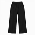 thumbnail image 5 of NOLDARES Girls Wide Leg Sweatpants Waist, Baggy Kids Pants, Loose Joggers, Pockets, Soft, Fall, Winter(W108-Black), 5 of 5