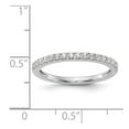 thumbnail image 7 of 14K White Gold Ring Band Wedding Diamond Round , Size 8, 7 of 7