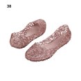 thumbnail image 4 of Minnieouse Zapatos de gelatina para mujer con estilo mezclado - Sandalias planas transpirables y fáciles de usar para zapatos casuales para el Calzado Rosa 38.1, 4 of 6