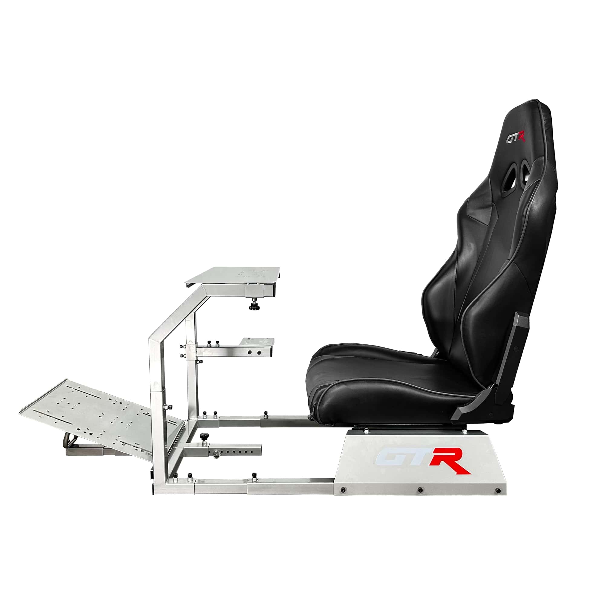GTR Simulator Adjustable & High Back Gaming Chair Rocker, Black