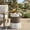 Brown+Gray, variant on 16.93" H Outdoor Side Table with Brown Woven Rope,Fan-Base,Resistant to Moisture,Scratches,Suitable for Patio,Balcony,Living Room,Garden,Brown+Gray