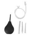 thumbnail image 3 of Kit de pera de enema de silicona negra de 224 ml para ducha anal limpia con manguera y boquilla reemplazable para hombres y mujeres, 3 of 10