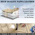 thumbnail image 4 of 2008 Car Seat Cover for ACURA TL , Beige Car Seat Covers, PU Leather Full Set of 5 Seats With a Headrest and Lumbar Support Non-slip, Give Your Interior a New Look, 4 of 8