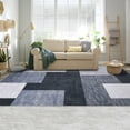 thumbnail image 2 of Modern Abstract Plaid Area Rug, Stain Resistant Low-Pile Non-Slip Floor Carpet, 2 of 7