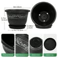 QCQHDU 8 inch Plastic Plant Pots 3 Pack Drainage Holes Saucer