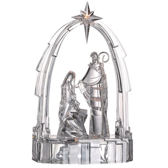 Icy Giftware Clear LED Lighted  Christmas Nativity Figurines - 7.5" - Set of 4