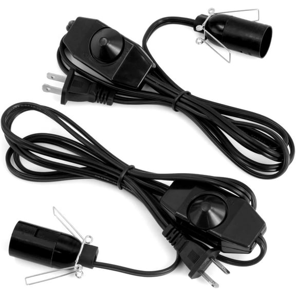 Betus Salt Lamp Cord with Dimmer Control Power Cord with Dim Switch & Clip for Salt Lamps  Pack of 2