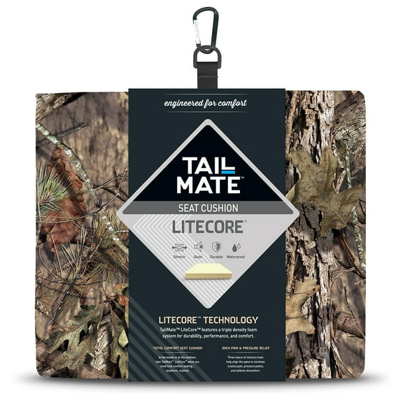 TailMate Litecore Cushion, Mossy Oak Camouflage, 16" x 14"