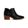 thumbnail image 2 of Style & Co. Womens Vidyaa Faux Leather Ankle Boots Black 7.5 Medium (B,M), 2 of 3