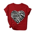 thumbnail image 2 of LSLJS Mode Femmes T-shirt à Manches Courtes Imprimé de la Saint-Valentin, Hauts Graphiques Fantaisie, Cadeaux pour Femmes, 2 of 3