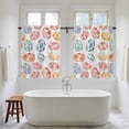 thumbnail image 4 of Easter Eggs Kitchen Curtains 45 Inch Length, Watercolor Spring Flowers Leaves Patterned Tiers Curtains for Bathroom Bedroom Cafe, Light Filtering Small Window Treatment Drapes 2 Panels 42"Wx45"L, 4 of 8