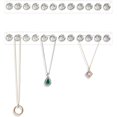 thumbnail image 1 of Ficarrico Colgador de pared para joyería, collar, joyería, aretes, pulseras, gabinete de almacenamiento de acrílico transparente con 12 ganchos de diamantes para dormitorio,, 1 of 7