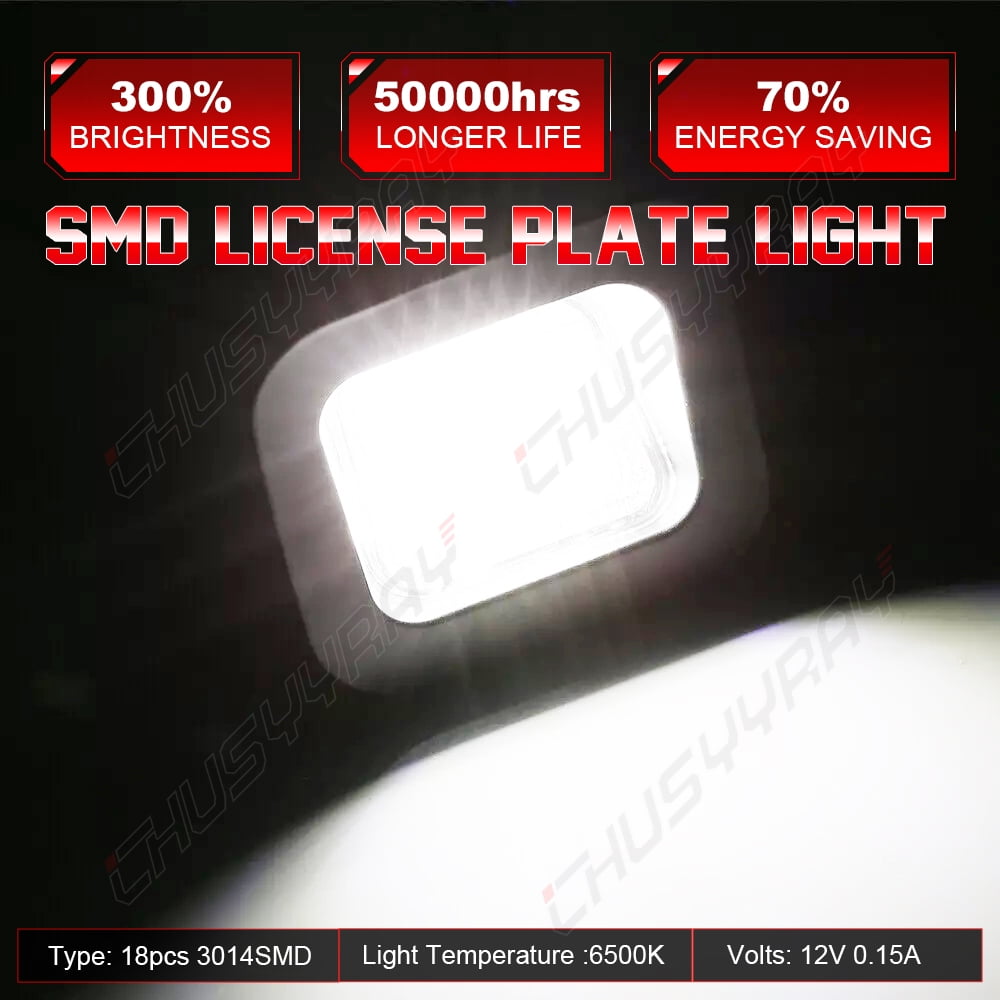 Compatible with 2003-2010 Dodge RAM 1500 2500 3500 2Pcs LED Rear License Plate Lights