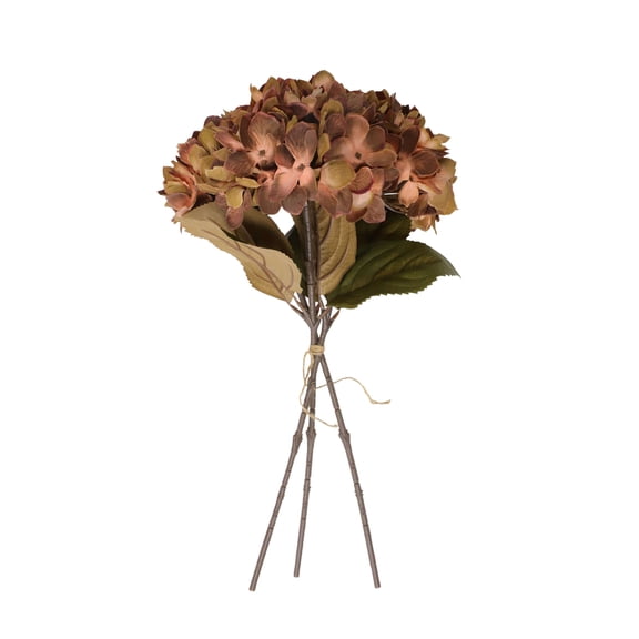 My Texas House Fall Faux Hydrangea Bundle, Brown, 20"