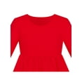 thumbnail image 4 of Girls Dress Red Casual Cotton Long Sleeve Dress 8 Years, 4 of 5