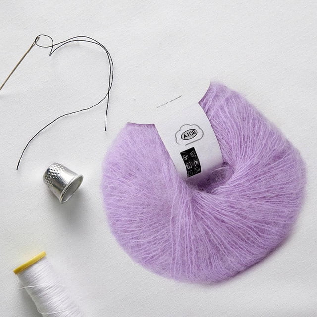 Qiilu Washable Angora Wool Yarn Kit For Weeding Party Birthday Gift