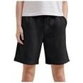 thumbnail image 1 of 2DXuixsh Boys Sweatpants Shorts Youth Athletic Basketball Shorts with Pockets Boys Shorts Comfortable Soft Breathable Drawstring Solid Color Pull on Jogger Shorts Black 5-6 Years, 1 of 5