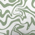 thumbnail image 5 of Boho Sage Green Shower Curtain, Cute Aesthetic 70S Abstract Wavy Swirl Bathroom Curtain Liner, Pastel Vintage 2000s 90s 80s Retro Boho Minimal Teen Girls Restroom Decor Accessories with Hooks, 72X72in, 5 of 6