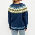 thumbnail image 5 of JUUNthy Womens Cardigan Sweater, Button Down Long Sleeve Crew Neck Vintage Floral Knit Casual Outwear Brown S, 5 of 15