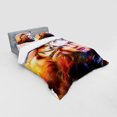 thumbnail image 2 of Ambesonne Fantasy Bedding Set 4 Pcs, Tiger and Lion Head, Queen, Yellow Brown Blue, 2 of 2