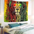 thumbnail image 4 of Rasta Tapestry Rastafari Lion Head Bob Wall Hanging Tapestry For Living Room Bedroom Dorm Decor Psychedelic, 4 of 5