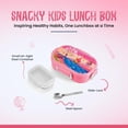 thumbnail image 4 of Oliveware Snacky Kids Lunch Box, Stainless Steel in 700ml Include Sabzi Container(180ml) & Steel Spoon, Food Grade BPA Free, Leak Proof & Colourful Designs (Pink), 4 of 4