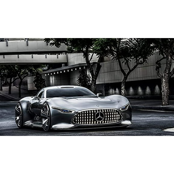 Iconic Arts Supercar Laminated 24x36 Poster: Mercedes AMG Vision Gran Turismo Concept Luxury Car