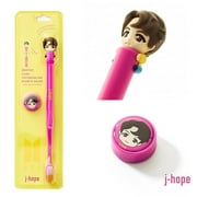 BTS j-hope Character Figure Toothbrush plus Magnetic Wall Holder, ABS Plastic