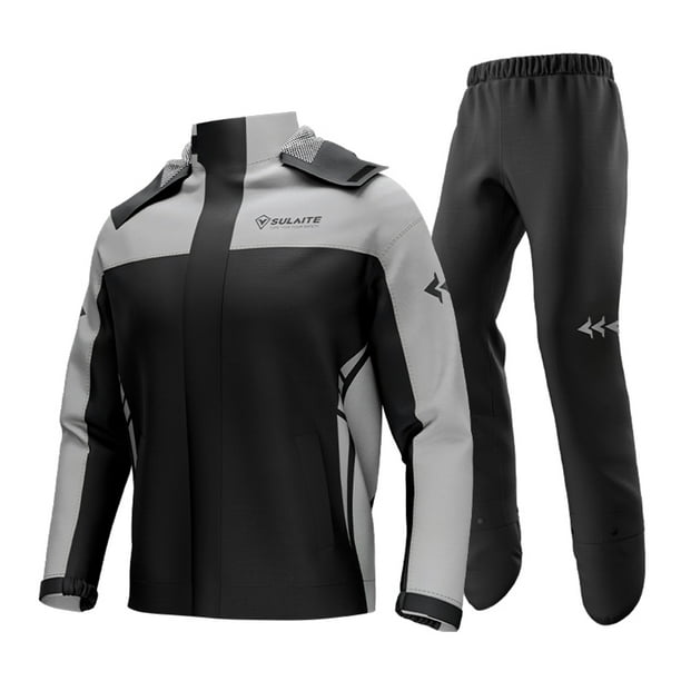 SULAITE Split Rain Coat Reflective Stripe Traje de lluvia Equipo para montar en bicicleta