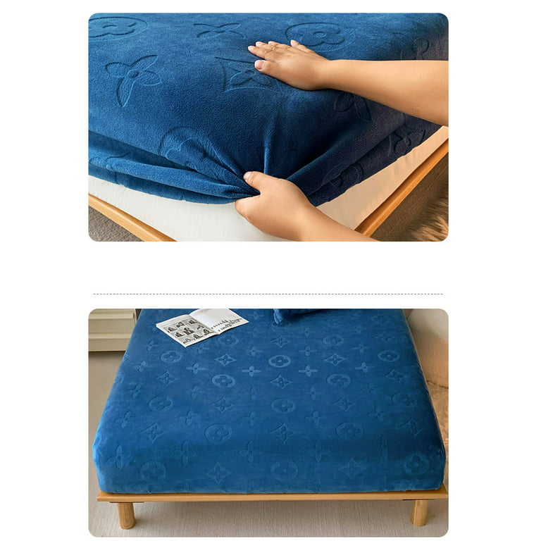 Thickened Milk Velvet Fitted Sheet, Non-slip Anti-static Bed Cover