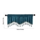 thumbnail image 3 of Cortinas con flecos | Paneles de poliéster con bolsillo para varilla, 150 x 40 cm | Elegantes cortinas cortas con borlas, color verde, azul claro, café y azul | Decoración para el hogar, sala de, 3 of 6