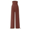 thumbnail image 4 of Dezsed Women's Wide Leg Palazzo Lounge Pants with Pockets Light Weight Loose Comfy Casual Pajama Pants Wine XXXL, 4 of 8