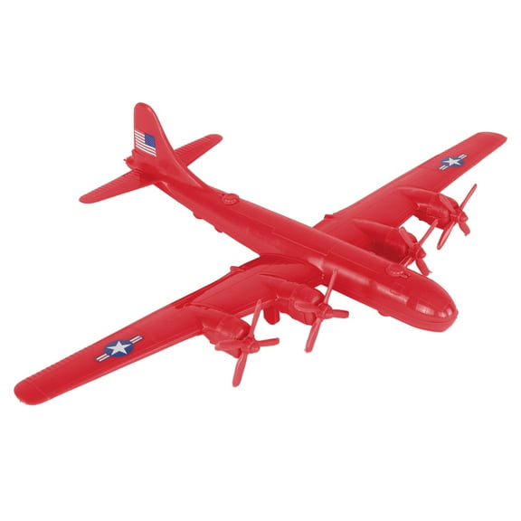 TimMee WW2 B-29 Superfortress Bomber Plane - Red Plastic Army Men Aircraft