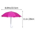 thumbnail image 2 of HAMPPLIES 6Pcs Compact Umbrella for Mini House Garden with Assorted Color and Craft Umbrella Style, 2 of 8