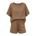 thumbnail image 7 of Summer Women's Casual Suit Tops And Shorts Fashion Two-Piece Set, 7 of 7