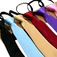 thumbnail image 4 of Racing Butterfly Lazy Necktie Boys Students Solid Casual Wedding Slim Zip Up Neck Tie New, 4 of 8