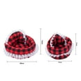 thumbnail image 5 of Dengjunhu Hamster Bed Lace Edge Plaid Design Warm Christmas Hamster House Cute Pet Sofa for Winter, 5 of 7