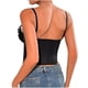 thumbnail image 4 of Top moldeador sin tirantes con lazo de encaje de color liso para mujer, top de poliéster con espalda descubierta y espinas de pescado, 4 of 9